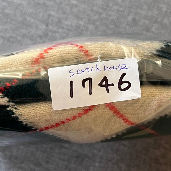 The Scotch House 100% Lambswool Argyle Wool Sweater - Men's Size 44 - Green Red - Picture 12 of 12